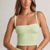 Haut à encolure carrée en modal Lai, vert sauge Haut à encolure carrée en modal Lai, vert sauge