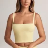 Haut à encolure carrée Lai en modal, couleur sorbet citron Haut à encolure carrée Lai en modal, couleur sorbet citron