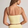 Haut à encolure carrée Lai en modal, couleur sorbet citron Haut à encolure carrée Lai en modal, couleur sorbet citron