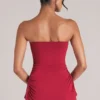 Haut long bandeau Leni en rouge cerise Haut long bandeau Leni en rouge cerise