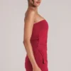 Haut long bandeau Leni en rouge cerise Haut long bandeau Leni en rouge cerise