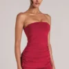 Haut long bandeau Leni en rouge cerise Haut long bandeau Leni en rouge cerise
