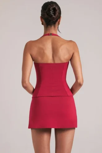 Haut long à dos nu Vita  en rouge cerise