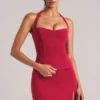 Haut long à dos nu Vita en rouge cerise Haut long à dos nu Vita en rouge cerise