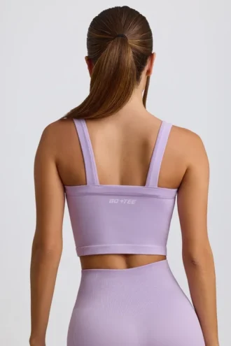 Haut long sans coutures Super Sculpt, couleur lilas tendre