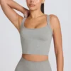 Haut long sans coutures Super Sculpt en gris chiné Haut long sans coutures Super Sculpt en gris chiné
