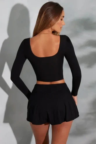 Mini-jupe-short Mia en noir