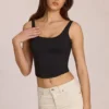 Haut Norelle en modal à nouer dans le dos, noir Haut Norelle en modal à nouer dans le dos, noir