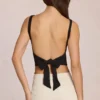 Haut Norelle en modal à nouer dans le dos, noir Haut Norelle en modal à nouer dans le dos, noir
