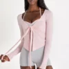 Haut à nouer sur le devant en modal, couleur Blush Haut à nouer sur le devant en modal, couleur Blush