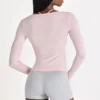 Haut à nouer sur le devant en modal, couleur Blush Haut à nouer sur le devant en modal, couleur Blush