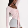 Haut à nouer sur le devant en modal, couleur Blush Haut à nouer sur le devant en modal, couleur Blush