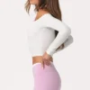 Haut à épaules dénudées en jersey doux, couleur Milk Haut à épaules dénudées en jersey doux, couleur Milk