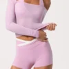 Haut à épaules dénudées en jersey doux, couleur rose tendre Haut à épaules dénudées en jersey doux, couleur rose tendre