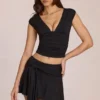 Jupe-short Evelique taille moyenne en noir Jupe-short Evelique taille moyenne en noir