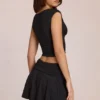 Jupe-short Evelique taille moyenne en noir Jupe-short Evelique taille moyenne en noir