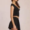 Jupe-short Evelique taille moyenne en noir Jupe-short Evelique taille moyenne en noir