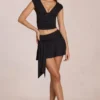 Jupe-short Evelique taille moyenne en noir Jupe-short Evelique taille moyenne en noir