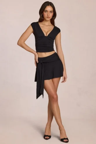 Jupe-short Evelique taille moyenne en noir