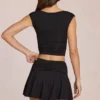 Jupe-short Evelique taille moyenne en noir Jupe-short Evelique taille moyenne en noir