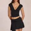 Jupe-short Evelique taille moyenne en noir Jupe-short Evelique taille moyenne en noir