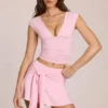 Jupe-short taille moyenne Evelique en rose pâle Jupe-short taille moyenne Evelique en rose pâle