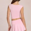 Jupe-short taille moyenne Evelique en rose pâle Jupe-short taille moyenne Evelique en rose pâle