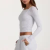 Haut superposé en modal gris chiné Haut superposé en modal gris chiné