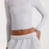 Haut superposé en modal gris chiné Haut superposé en modal gris chiné