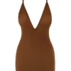 Intimates Intimates Robe Courte Multi-Positions en Maille Douce, Couleur Marron