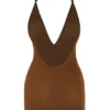 Intimates Intimates Robe Courte Multi-Positions en Maille Douce, Couleur Marron