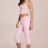 Jean capri taille moyenne Anessa en rose pâle