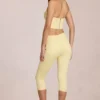 Jean capri taille moyenne Anessa, jaune citron