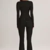 Jean évasé taille moyenne Lone en noir