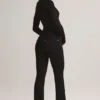 Jean évasé taille moyenne Lone en noir