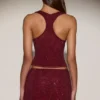 Jupe A-line à taille mi-haute et ornements Asta, couleur bordeaux Jupe A-line à taille mi-haute et ornements Asta, couleur bordeaux