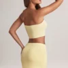 Jupe A-line taille mi-haute Zuri en modal, couleur Lemon Sherbet Jupe A-line taille mi-haute Zuri en modal, couleur Lemon Sherbet
