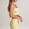 Jupe A-line taille mi-haute Zuri en modal, couleur Lemon Sherbet Jupe A-line taille mi-haute Zuri en modal, couleur Lemon Sherbet