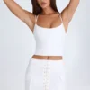 Jupe cargo à lacets Mali en blanc