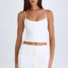 Jupe cargo à lacets Mali en blanc