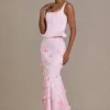 Jupe en tulle brodé Opaline Premium, rose pâle