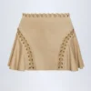 Jupe à lacets taille moyenne Jalsa, couleur beige