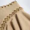 Jupe à lacets taille moyenne Jalsa, couleur beige