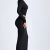 Jupe longue taille basse Carolina en modal, couleur noir