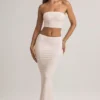 Jupe longue taille moyenne Blake en modal à imprimé rayé Jupe longue taille moyenne Blake en modal à imprimé rayé