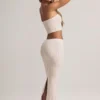 Jupe longue taille moyenne Blake en modal à imprimé rayé Jupe longue taille moyenne Blake en modal à imprimé rayé