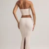 Jupe longue taille moyenne Blake en modal à imprimé rayé Jupe longue taille moyenne Blake en modal à imprimé rayé