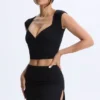 Jupe micro en modal Lyra à taille mi-haute, couleur noire Jupe micro en modal Lyra à taille mi-haute, couleur noire