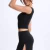 Jupe micro en modal Lyra à taille mi-haute, couleur noire Jupe micro en modal Lyra à taille mi-haute, couleur noire