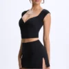 Jupe micro en modal Lyra à taille mi-haute, couleur noire Jupe micro en modal Lyra à taille mi-haute, couleur noire